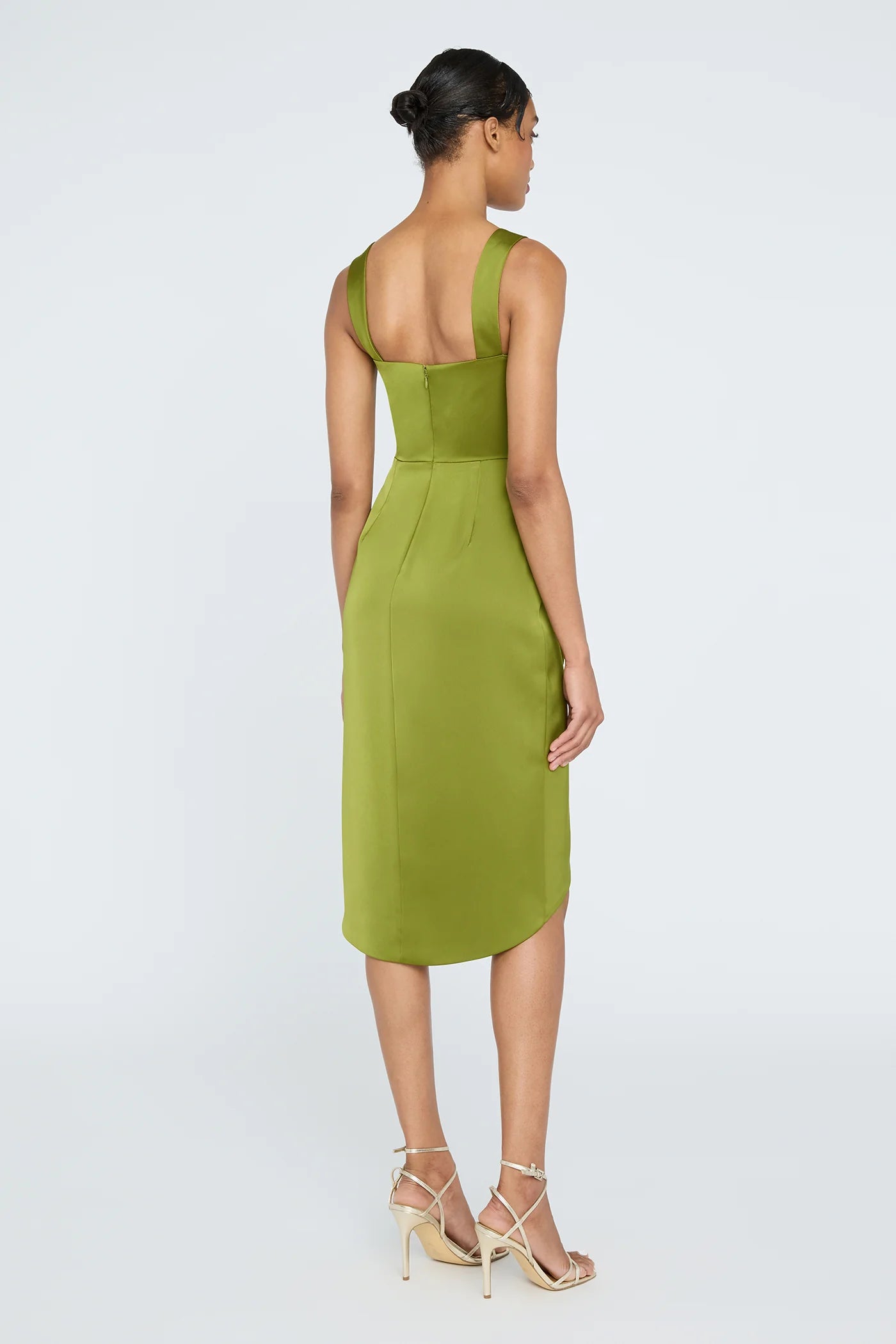 Genevive Draped Satin Dress