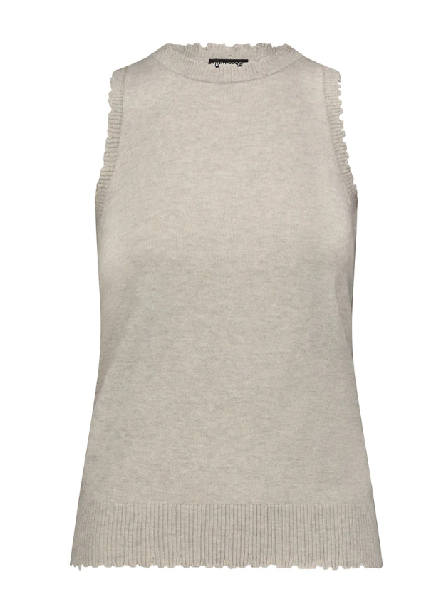 Cotton Cashmere Frayed Tank