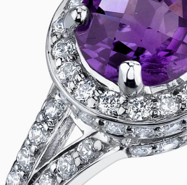 Amethyst Round Ring