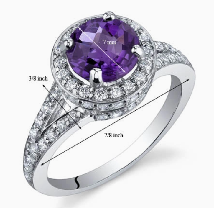 Amethyst Round Ring