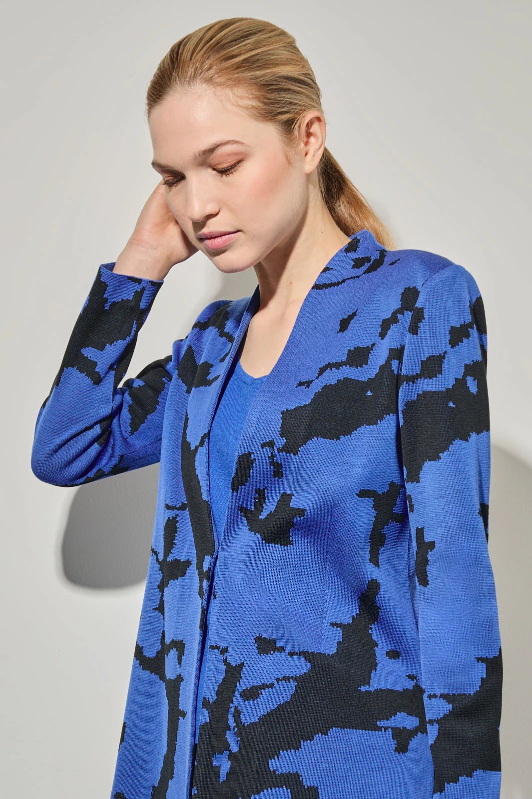 Abstract Jacquard Knit Jacket