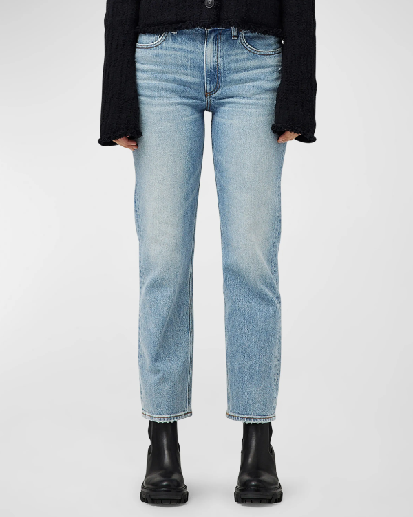 Harlow Mid-Rise Straight Jeans