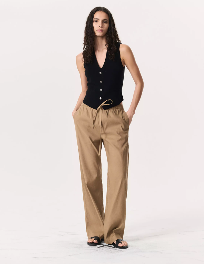 Logan Linen-Blend Beach Pants