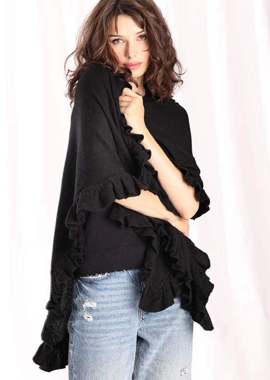 Cashmere Ruffle Shawl