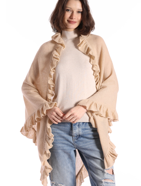 Cashmere Ruffle Shawl