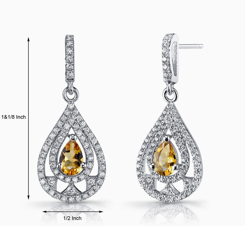 Citrine Drop Earrings