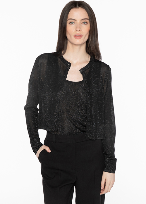 Shimmer Fine Knit Cardigan