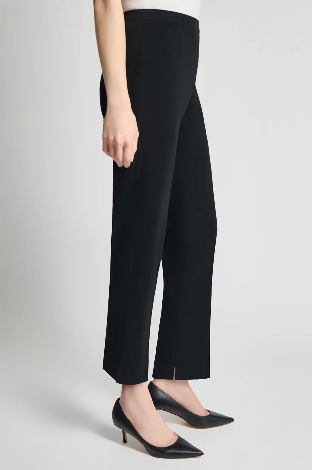 Knit Straight-Leg Ankle Pants