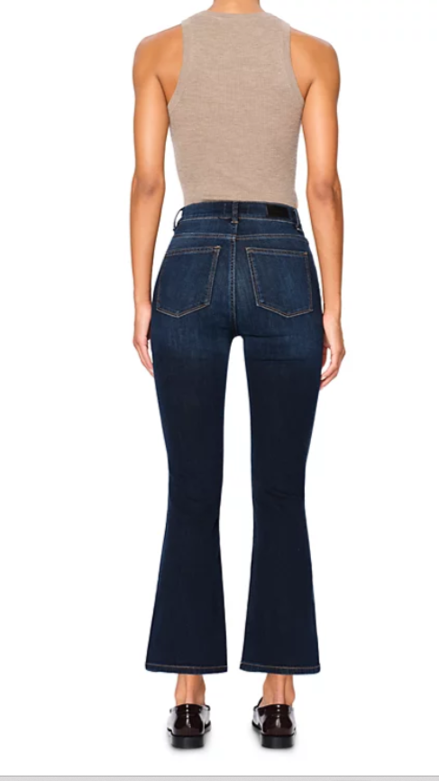 Bridget High Rise Instasculpt Crop Bootcut Jeans in Thunderbird