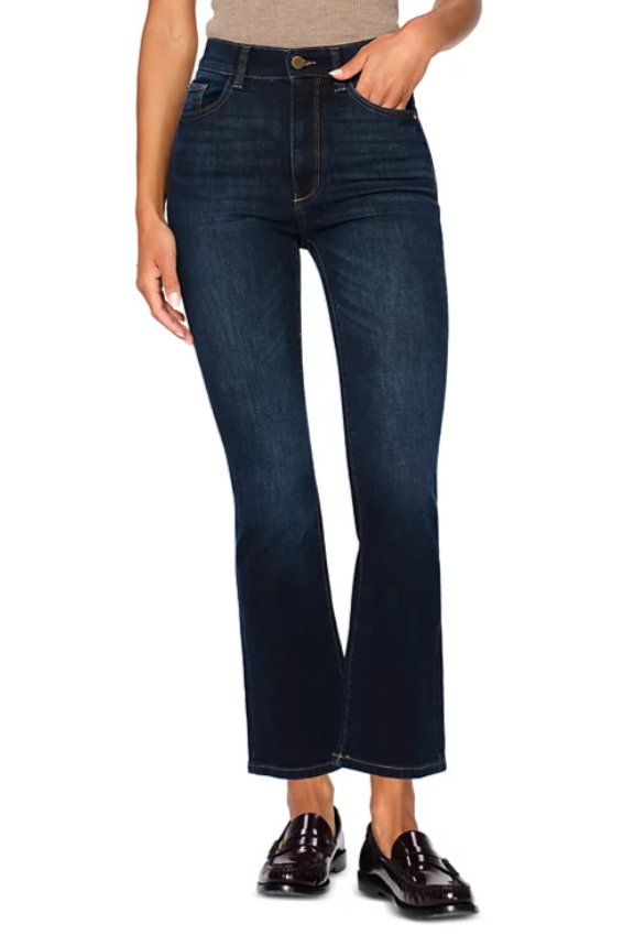 Bridget High Rise Instasculpt Crop Bootcut Jeans in Thunderbird