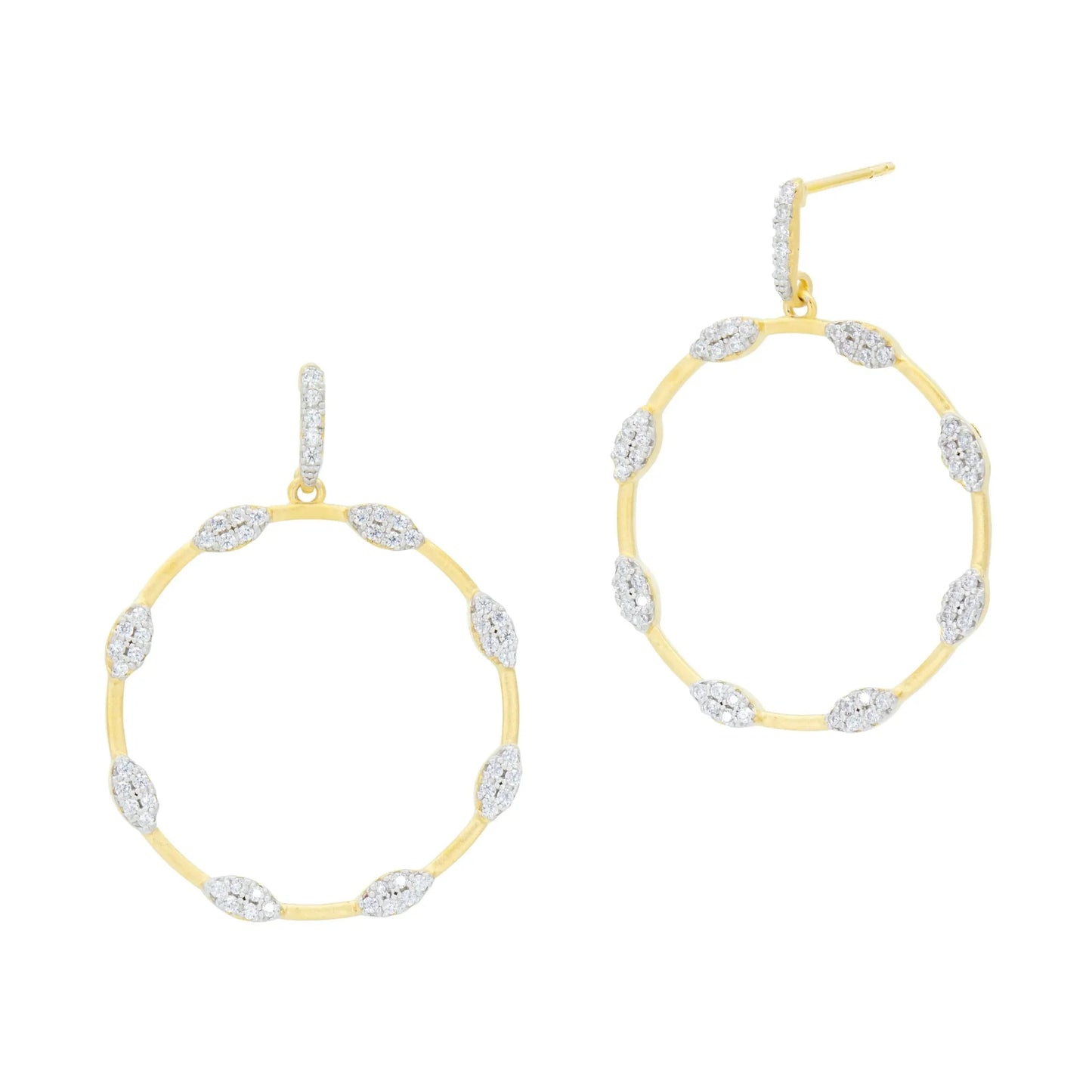 Sparkling Open Hoop Earrings