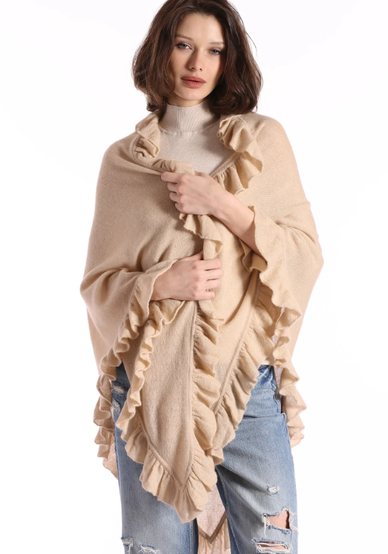 Cashmere Ruffle Shawl