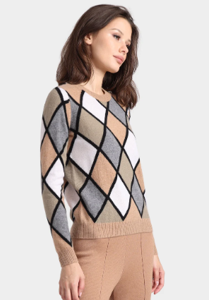 Cashmere Argyle Pullover