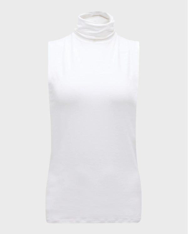 Soft Touch Sleeveless Stretch Turtleneck