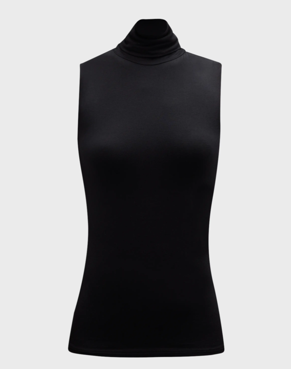 Soft Touch Sleeveless Stretch Turtleneck