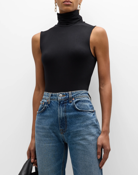 Soft Touch Sleeveless Stretch Turtleneck