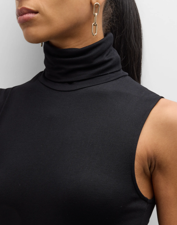 Soft Touch Sleeveless Stretch Turtleneck