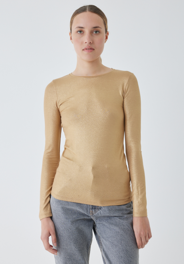 SOFT TOUCH METALLIC L/S CREWNECK
